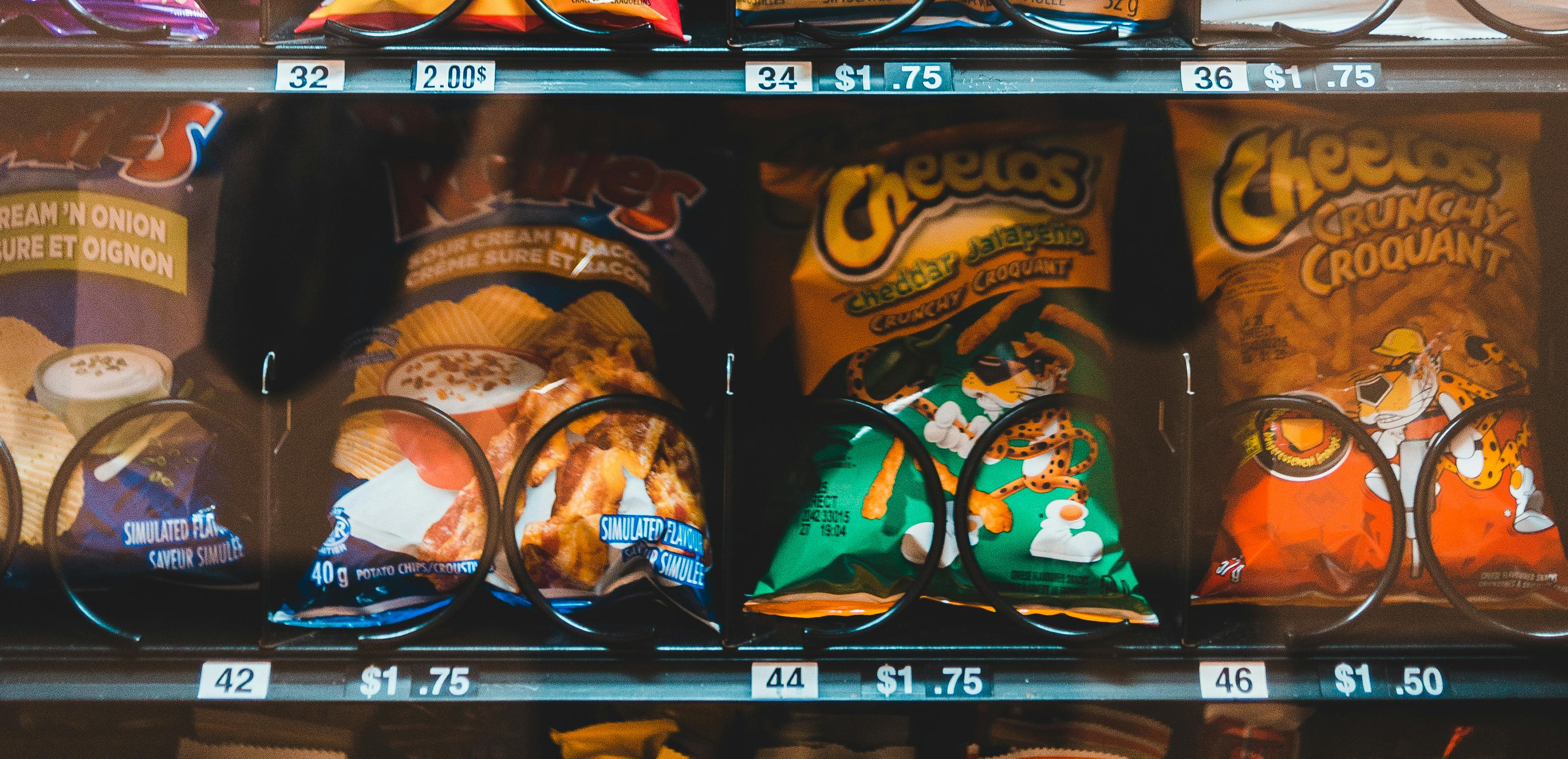 Chips in a vending machine